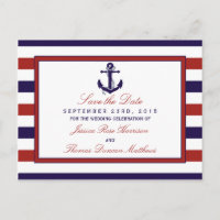 La collection de mariage à l'ancre nautique rouge