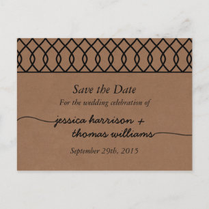 Carte Postale Faire-part La collection de mariage kraft moderne fantaisiste