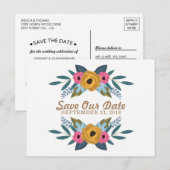 Carte Postale Faire-part La collection de mariages blancs Floral Wreath (Devant / Derrière)