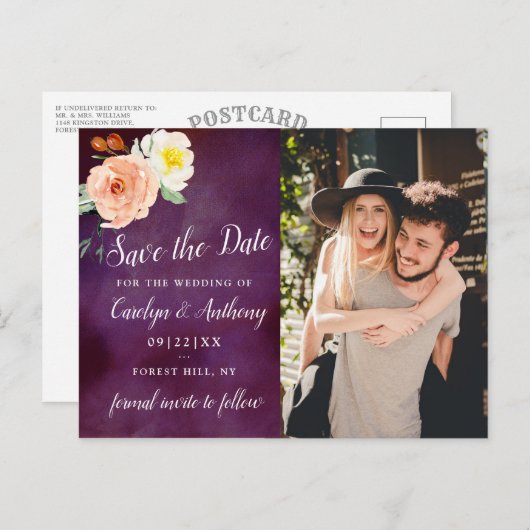 Carte Postale Faire-part La collection de mariages The Romance In Bloom (Devant / Derrière)