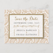Carte Postale Faire-part La collection Mariage moderne de Paisley - Brown (Devant)
