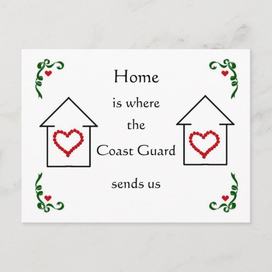 Carte Postale Faire-part La maison est là où (Devant)