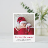 Carte Postale Faire-part La Noël Photo de Naissance Plus il y a de Joie (Debout devant)