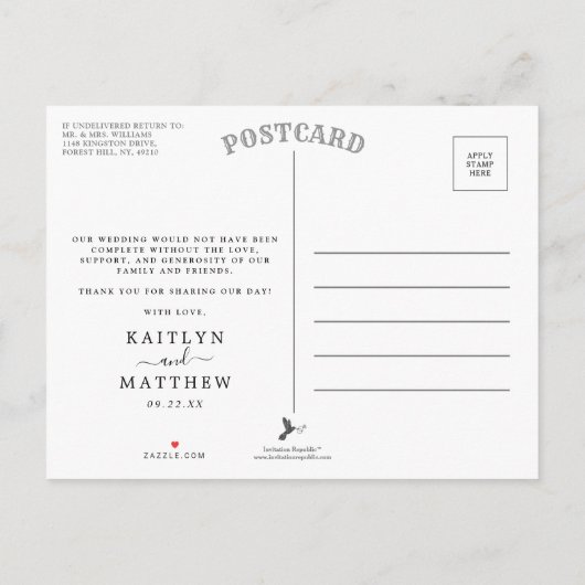 Carte Postale Faire-part La Parties scintillant Damask Las Vegas Mariage Co (Dos)