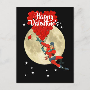 Carte Postale Faire-part La Saint-Valentin pour enfants de bande dessinée d