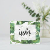 Carte Postale Faire-part la verdure tropicale sera-t-elle mon huître (Debout devant)