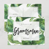 Carte Postale Faire-part la verdure tropicale, tu seras mon petit homme (Devant / Derrière)