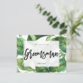 Carte Postale Faire-part la verdure tropicale, tu seras mon petit homme (Debout devant)