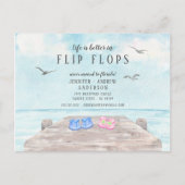 Carte Postale Faire-part La Vie Est Meilleure En Flip Flops En Mouvement Fa (Devant)