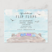 Carte Postale Faire-part La Vie Est Meilleure En Flip Flops En Mouvement Fa (Devant)