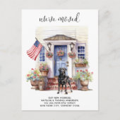 Carte Postale Faire-part Labrador Noir Patriotique Personnalisé Chien en Dé (Devant)