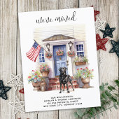 Carte Postale Faire-part Labrador Noir Patriotique Personnalisé Chien en Dé