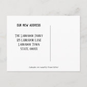 Carte Postale Faire-part Labradors in the Garden Nouvelle adresse (Dos)