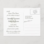 Carte Postale Faire-part lac rustique tranquille érables réflexion mariage (Dos)