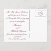 Carte Postale Faire-part Lace Elegance (Dos)