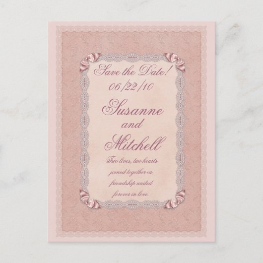 Carte Postale Faire-part Lace Elegance (Devant)