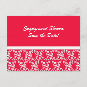 Carte Postale Faire-part Lacy Elegance dans le rouge lusvifique