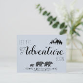 Carte Postale Faire-part Laisser L'Aventure Commencer La Grossesse Des Ours (Debout devant)