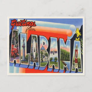 Carte Postale Faire-part L'Alabama vintage