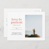 Carte Postale Faire-part L'amour brouillé est patient, mais nous ne sommes (Devant / Derrière)