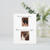 Carte Postale Faire-part L'amour d'abord... Nous attendons un bébé ! (Debout devant)