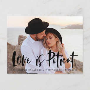 Carte Postale Faire-part L'amour du script de brosse en gras est un report