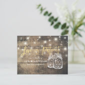 Carte Postale Faire-part L'amour est le Mariage patient Postponement Mason  (Debout devant)