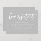 Carte Postale Faire-part L'Amour Est Le Report Mariage Patient (Devant / Derrière)