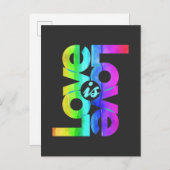 Carte Postale Faire-part L'amour LGBTQ est l'amour (Devant / Derrière)