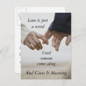 Carte Postale Faire-part L'amour n'est qu'un mot (Devant / Derrière)