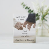 Carte Postale Faire-part L'amour n'est qu'un mot (Debout devant)