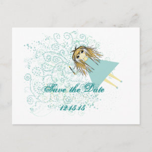 Carte Postale Faire-part L'amour nous donne un Mariage de conte de fées