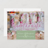 Carte Postale Faire-part L'amour romantique est dans l'air Sauvegarder la d (Devant / Derrière)