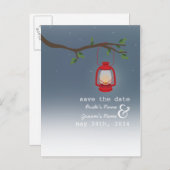 Carte Postale Faire-part Lampe À Huile Camping / Soirée Extérieure Enregist (Devant / Derrière)