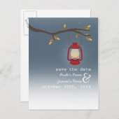 Carte Postale Faire-part Lampe à huile Soirée Extérieure Automne Enregistre (Devant / Derrière)