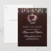 Carte Postale Faire-part Lanterne rustique florale bourguignonne Enregistre (Devant / Derrière)