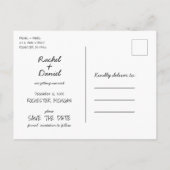 Carte Postale Faire-part Lanternes d'hiver kraft save the date (Dos)