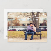 Carte Postale Faire-part Lanternes Double Bonheur Mariage Économisez la Dat (Devant / Derrière)