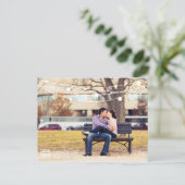 Carte Postale Faire-part Lanternes Double Bonheur Mariage Économisez la Dat (Debout devant)