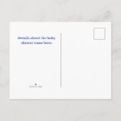 Carte Postale Faire-part lapin bleu (Dos)