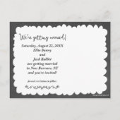 Carte Postale Faire-part Lapin Lapin Mariage Enregistrer la date (Dos)