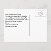 Carte Postale Faire-part L'Art Floral à la date de sauvegarde (Dos)