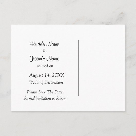 Carte Postale Faire-part Las Vegas Destination Mariage Enregistrer Les Date (Dos)