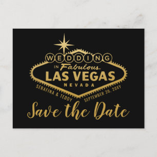 Carte Postale Faire-part Las Vegas Destination Wedding Enregistrer la date