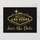 Carte Postale Faire-part Las Vegas Destination Wedding Enregistrer la date (Devant)