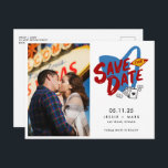Carte Postale Faire-part Las Vegas Mariage Photo Enregistrer la date<br><div class="desc">Ces cartes postales de date sont pour le couple amoureux qui ne peut pas attendre d'être marié à Vegas. Customisez le côté avant de la carte postale avec votre photo, vos noms, votre date de mariage et votre emplacement. Ajoutez votre adresse de retour et les détails supplémentaires du mariage à...</div>