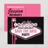 Carte Postale Faire-part Las Vegas Rose Fêter l'événement (Devant / Derrière)