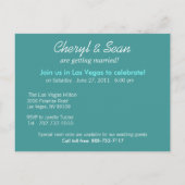 Carte Postale Faire-part Las Vegas Sauvegarder la Date (aqua) (Dos)