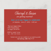 Carte Postale Faire-part Las Vegas Save The Date (tomate rouge) (Dos)