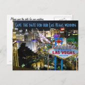 Carte Postale Faire-part Las Vegas Wedding Save the Date NV (Devant / Derrière)